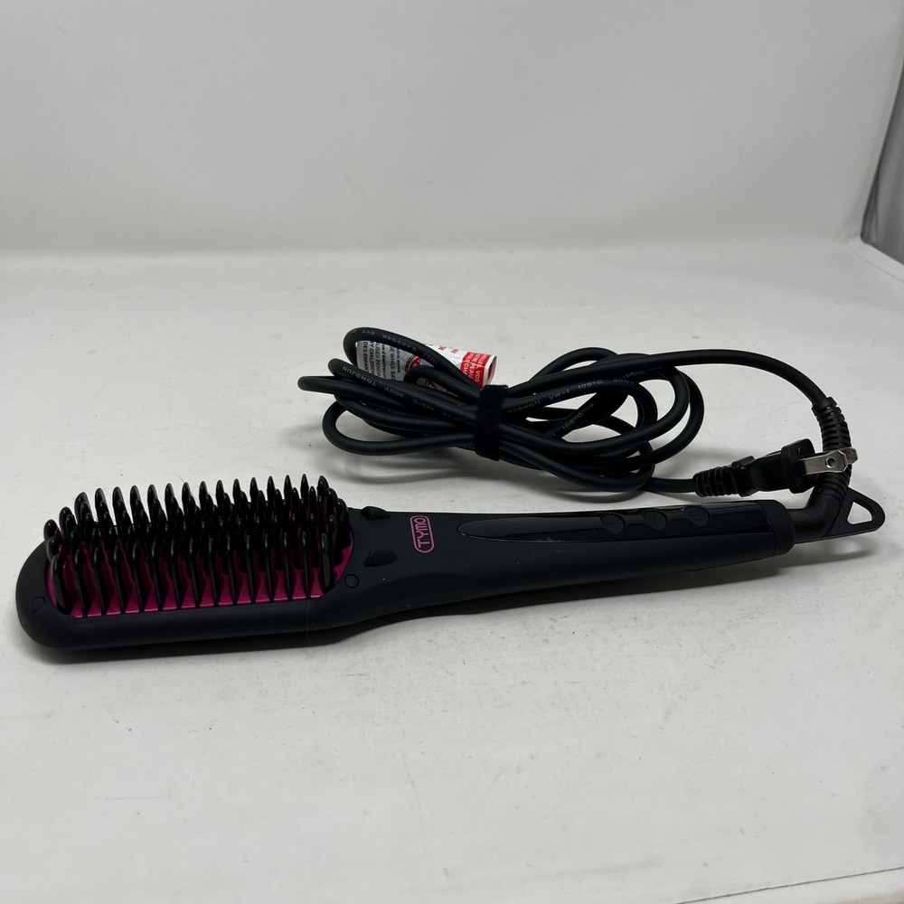 TYMO Ring Hair Straightening Brush HC101S Black Pink Ionic Heating Tool
